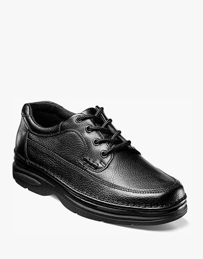 Cameron Moc Toe Oxford in Black Tumbled for $140.00