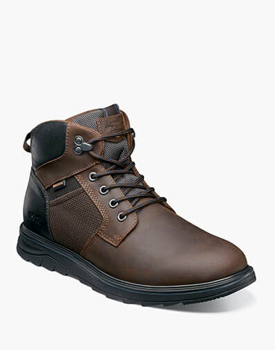 Luxor Waterproof Plain Toe Boot in Brown CH for $155.00