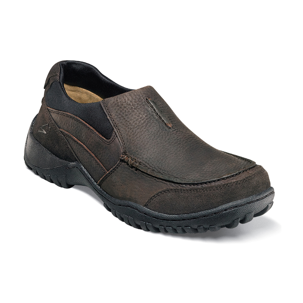 Men's Casual Shoes | Brown Tumbled Moc Toe Slip On | Nunn Bush Portage