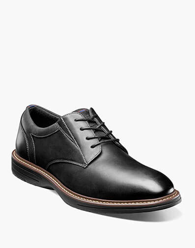 Griff Plain Toe Oxford in Black for $140.00