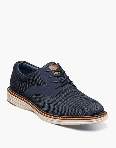 Griff Knit Plain Toe Oxford in Navy Multi for $115.00