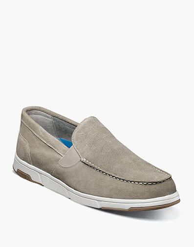 Luca Suede Moc Toe Venetian Slip On in Gray for $135.00