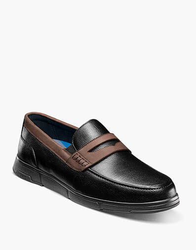 Luca Moc Toe Penny Loafer in Black Multi for $135.00