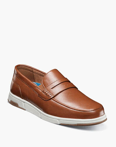 Luca Moc Toe Penny Loafer in Cognac Multi for $135.00