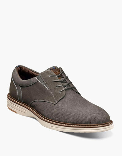 Griff Suede Plain Toe Oxford in Gunmetal for $135.00