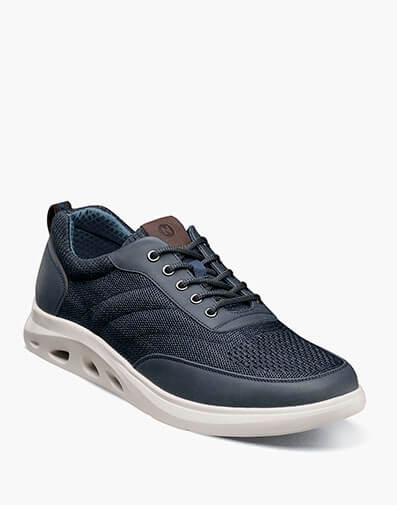 Ponte Knit Moc Toe Sneaker in Navy Multi for $110.00